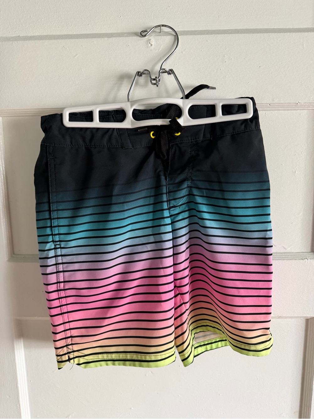 art class Black and White Mesh-Lined Swim Shorts